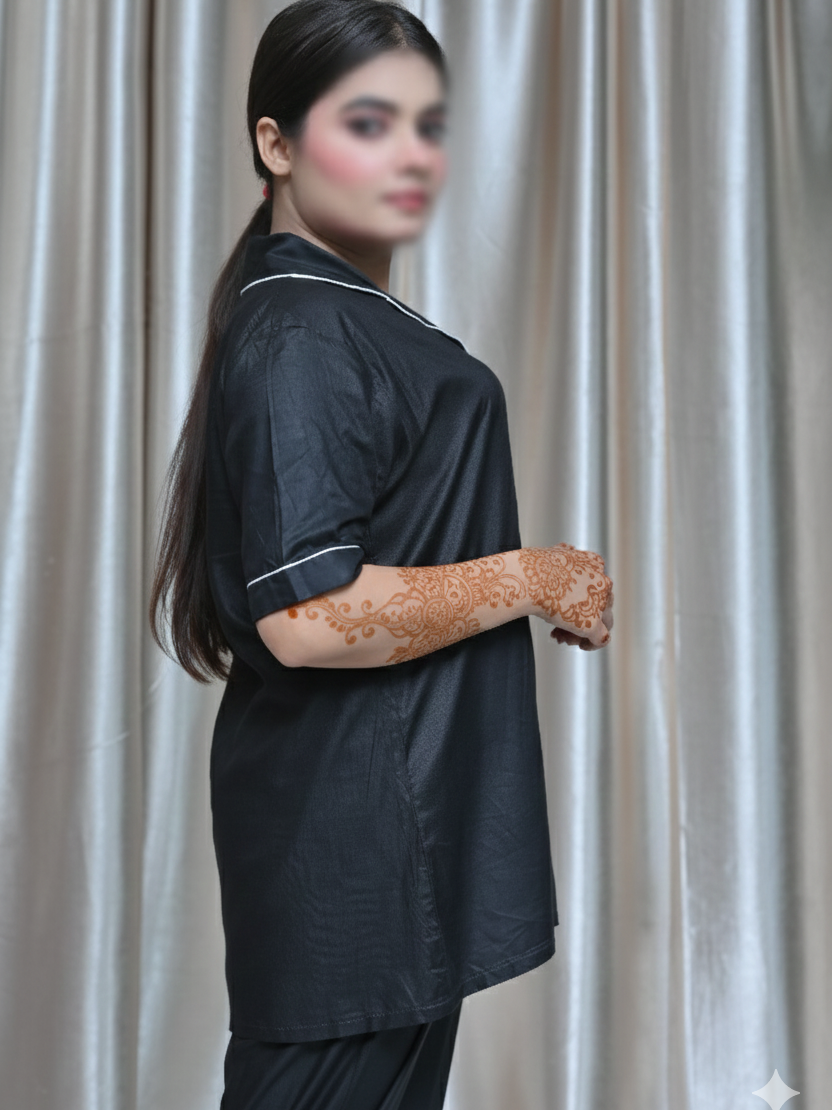 winter linen night suit