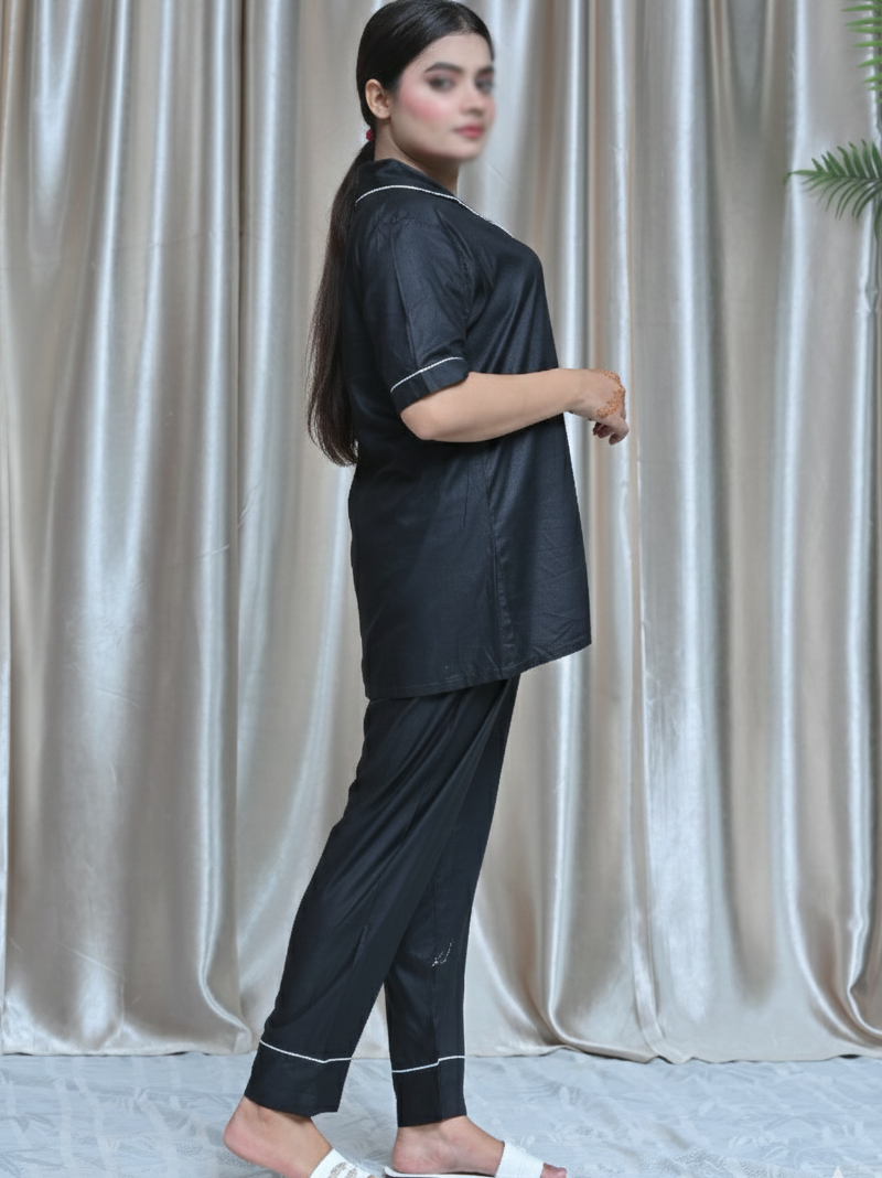 winter linen night suit