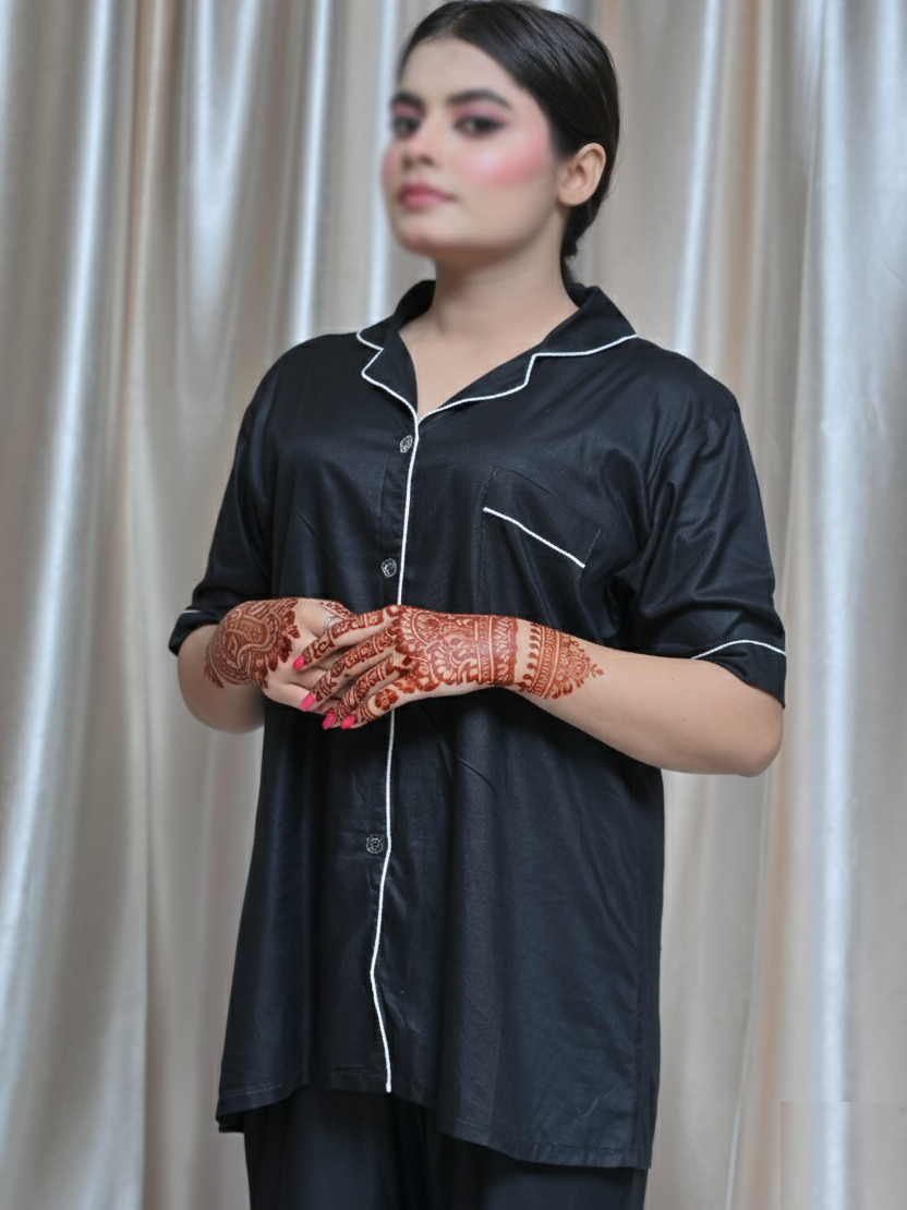 winter linen night suit