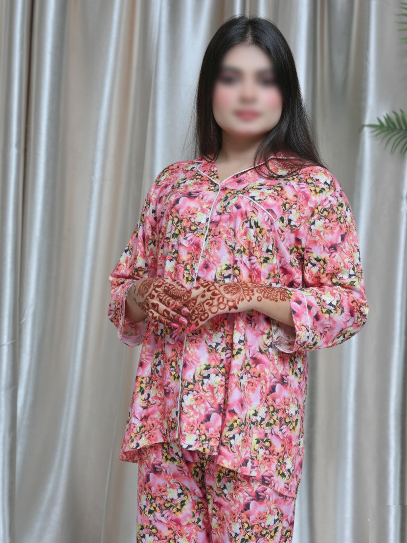 winter linen night suit