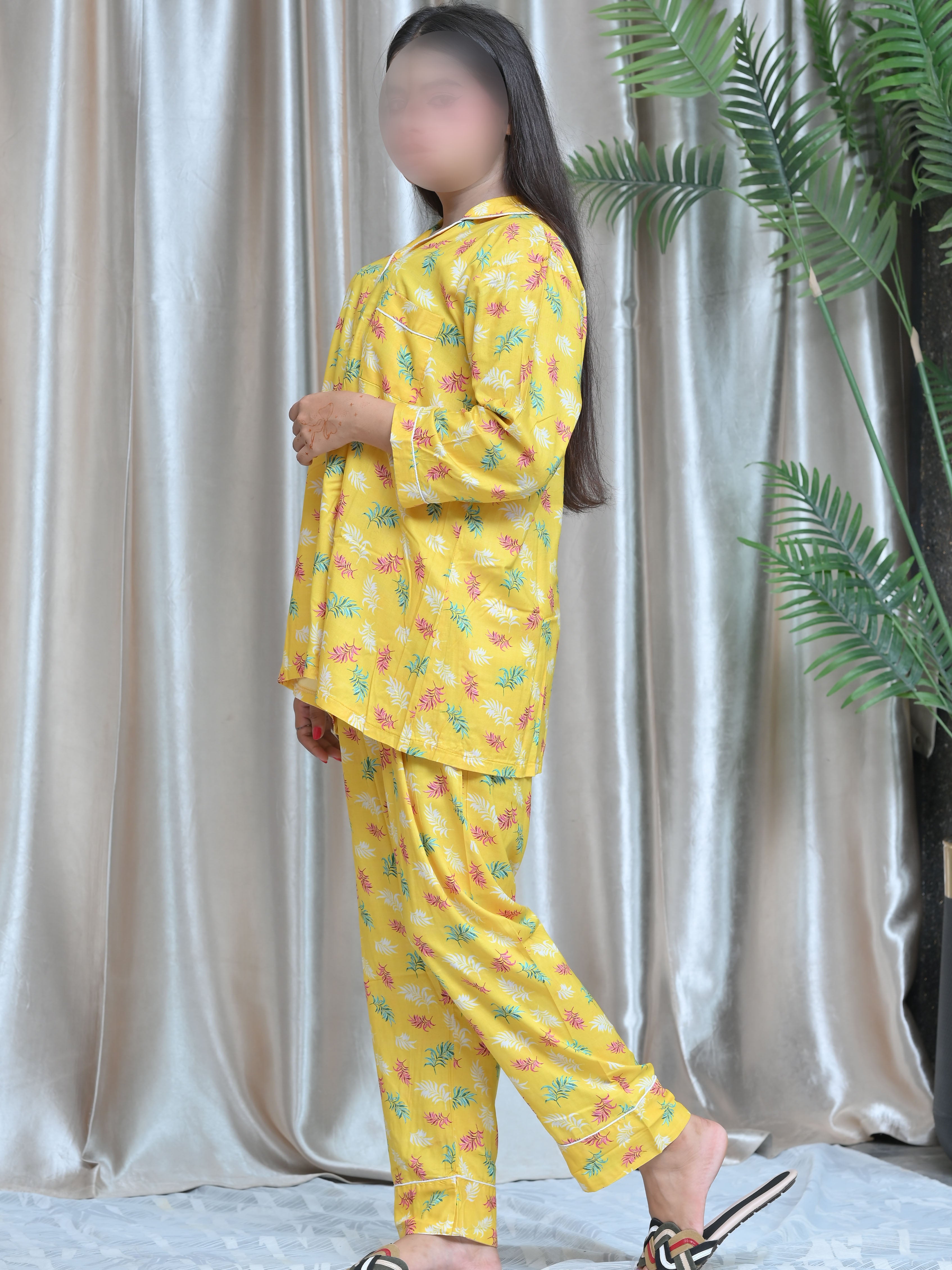 Winter Linen Night Suit