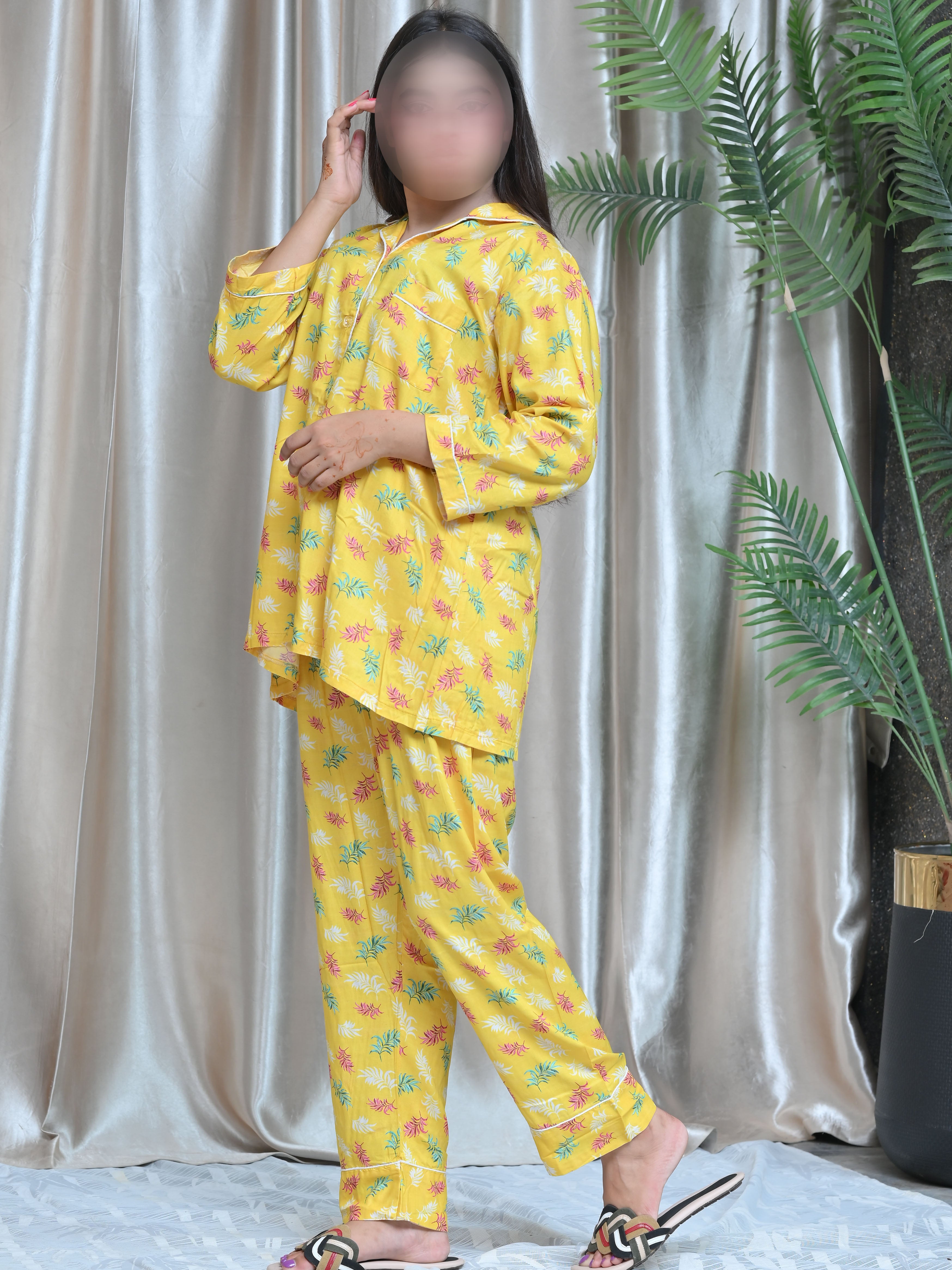 Winter Linen Night Suit