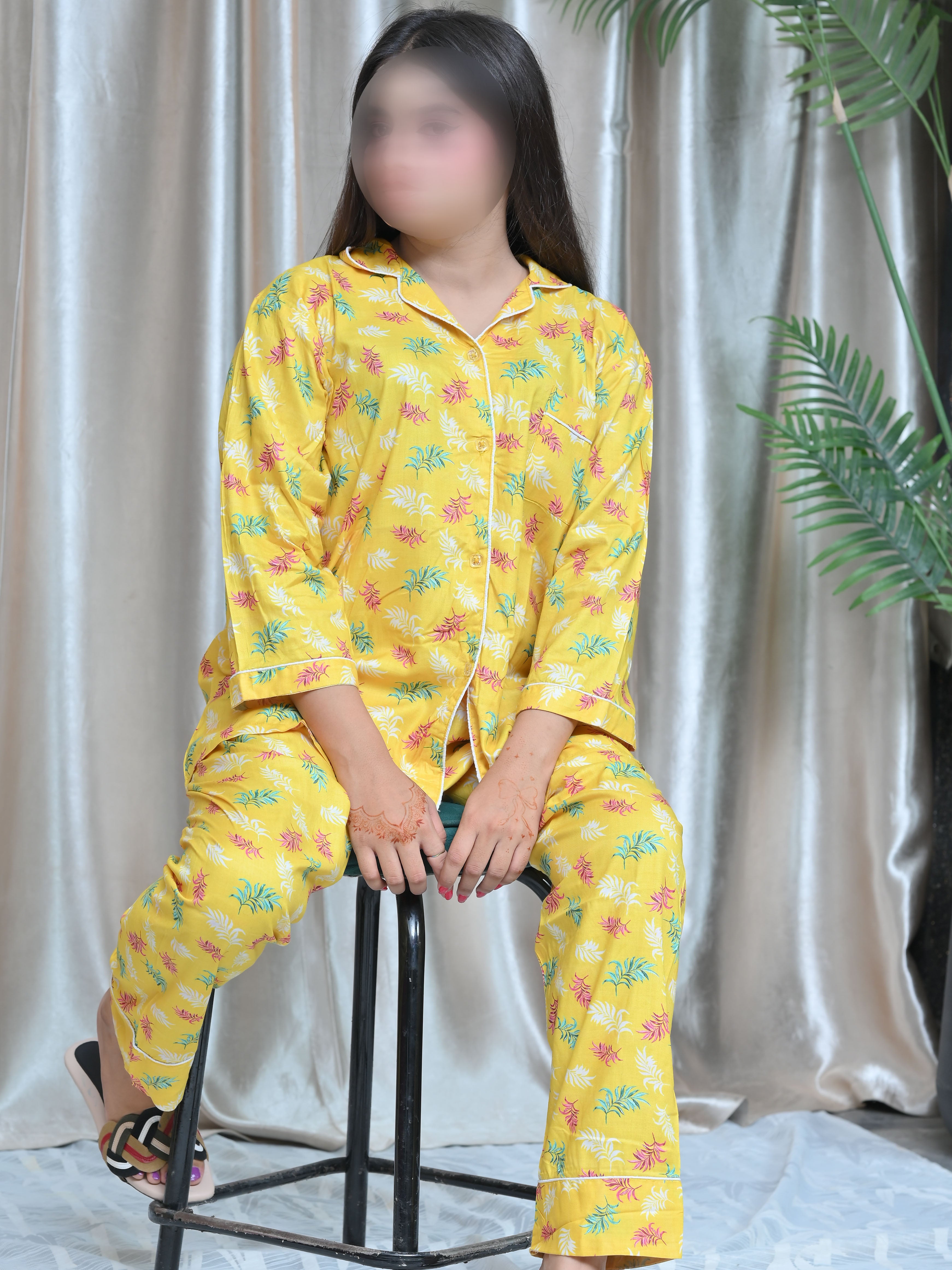 Winter Linen Night Suit