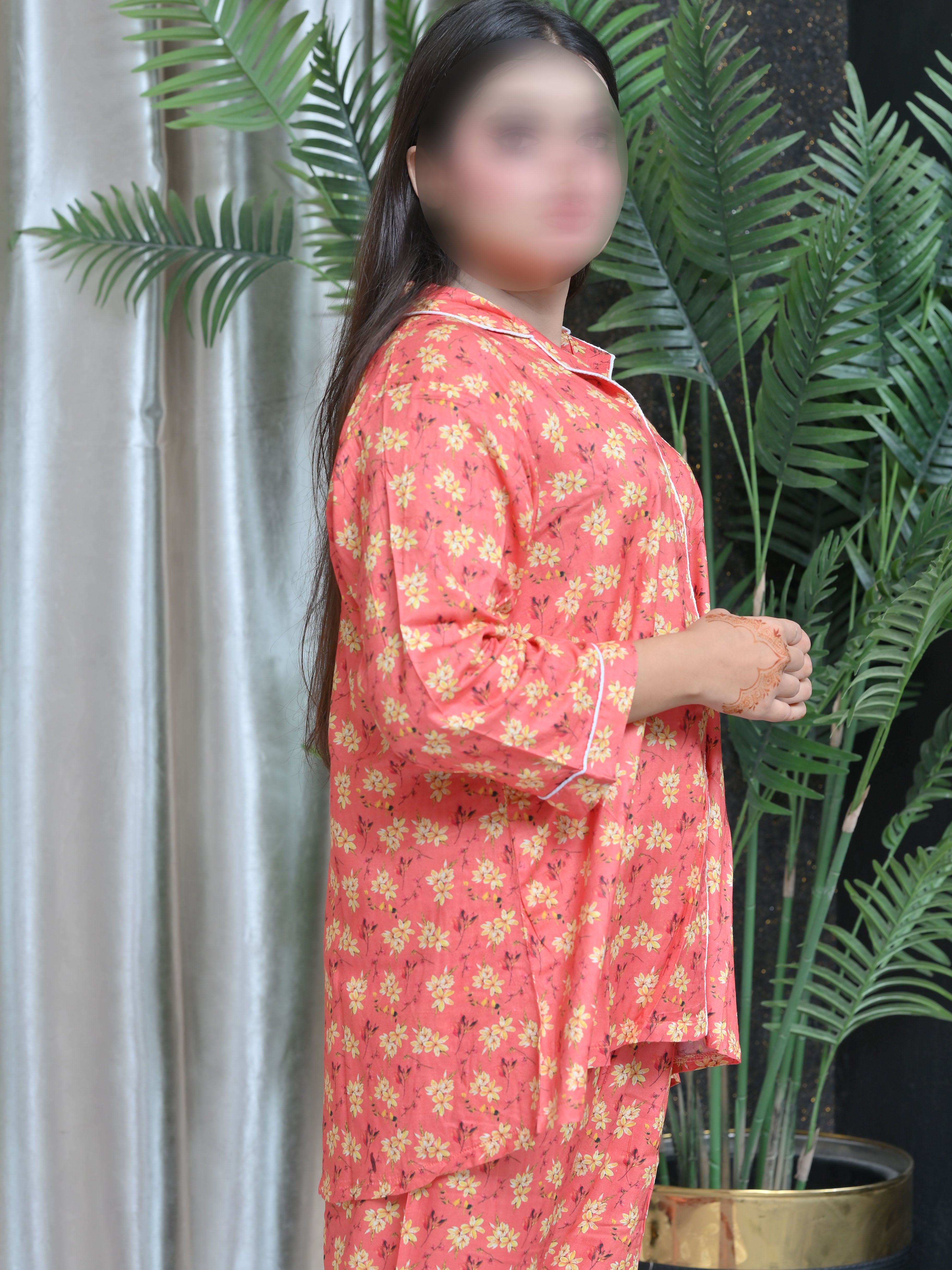 Winter Linen Night Suit