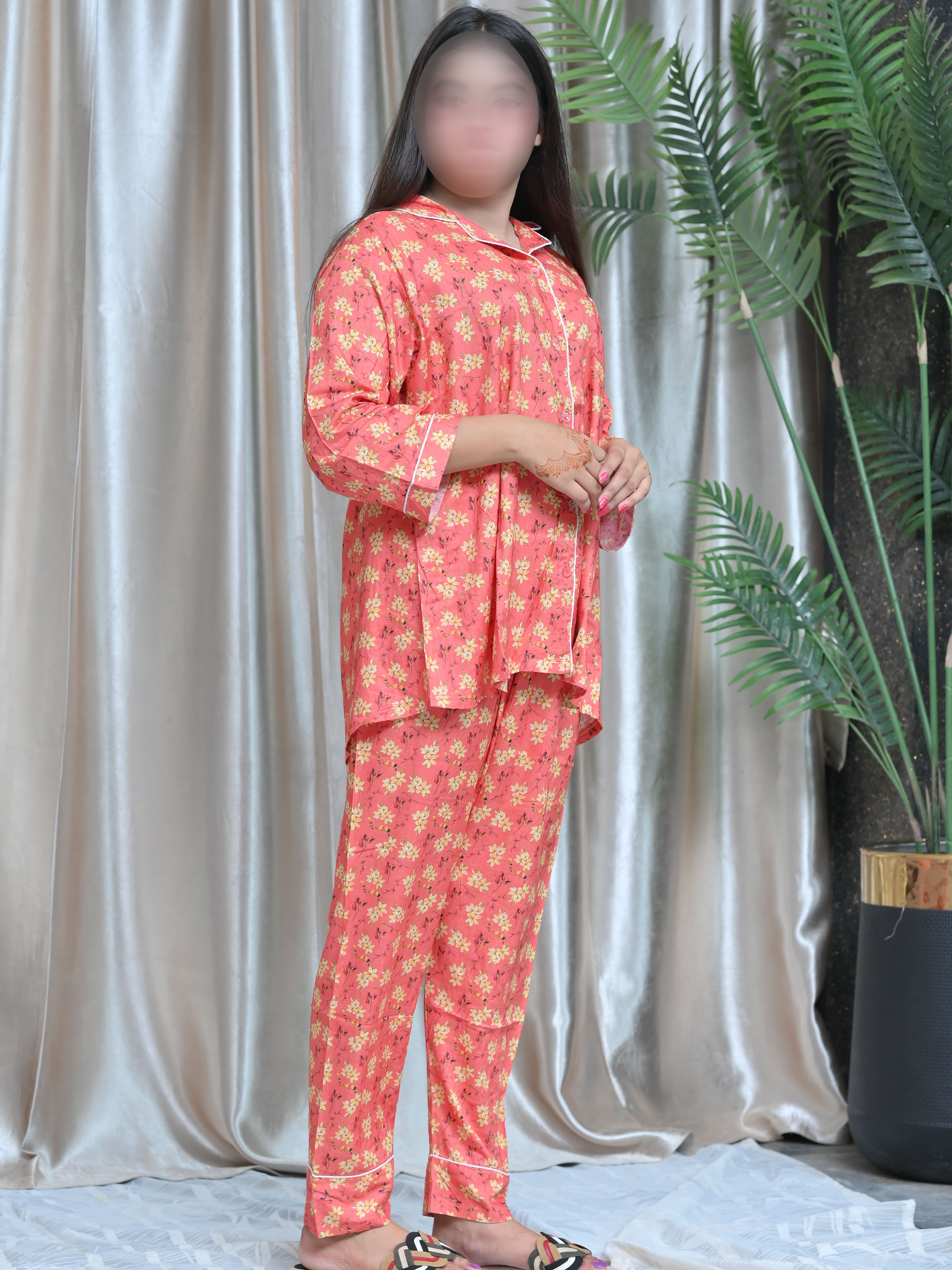 Winter Linen Night Suit